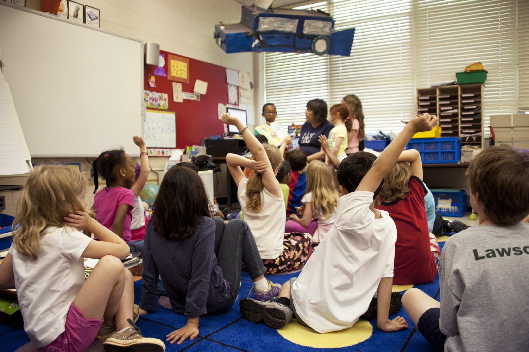 students engaged in a classroom