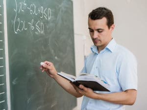 writing on a chalkboard
